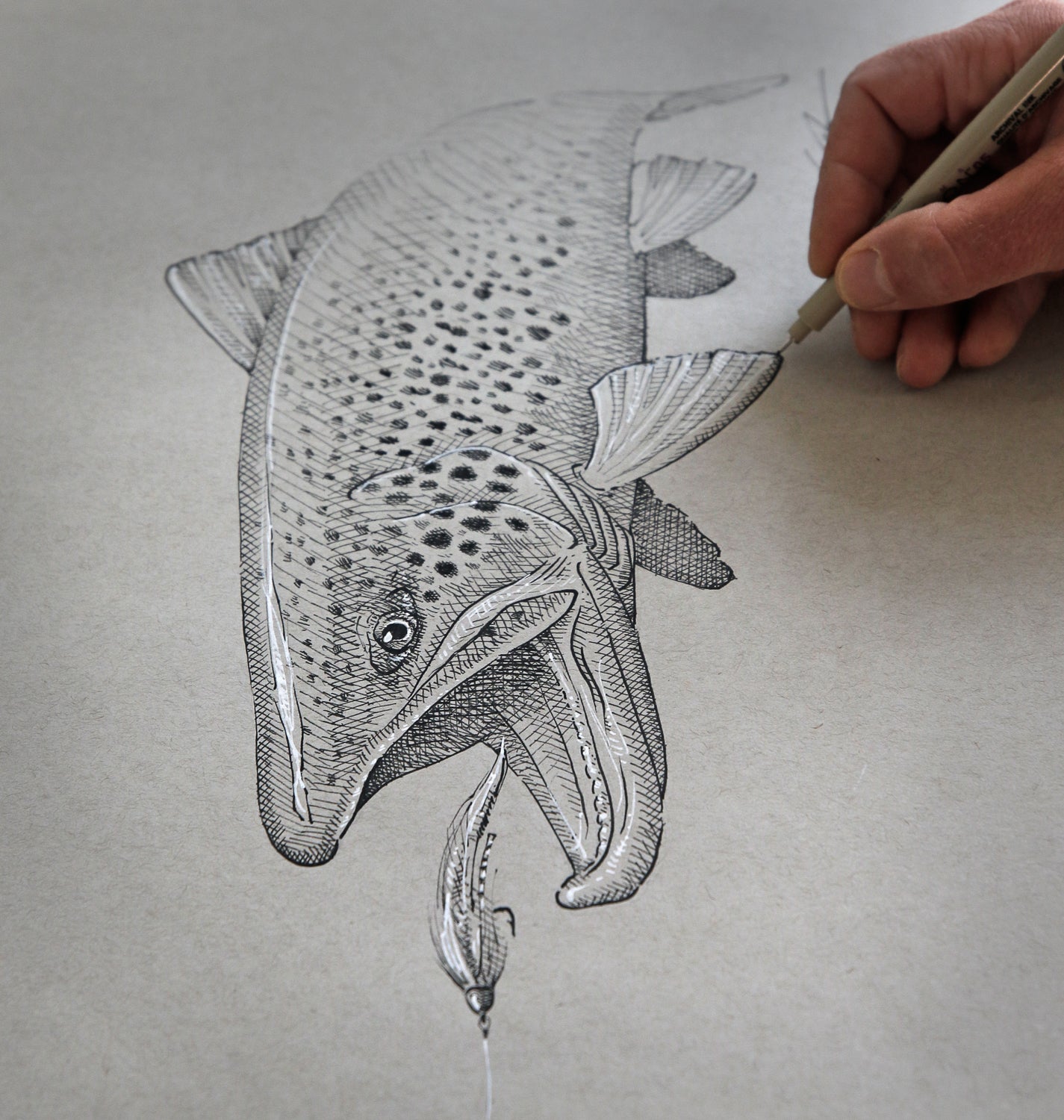 Streamer Crusher Pen and Ink Original