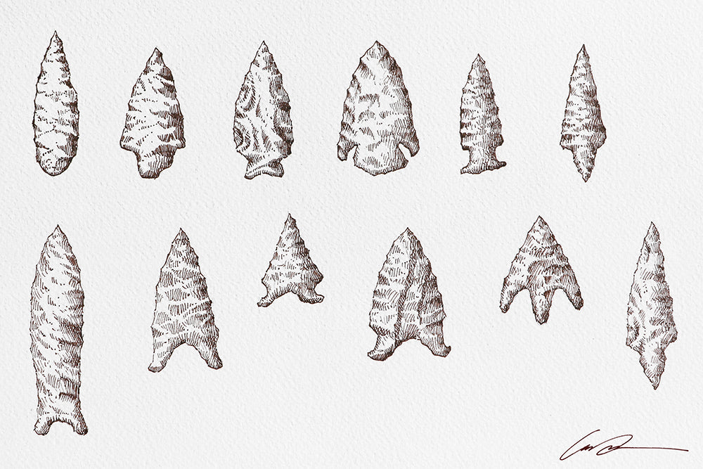 Arrowheads Fine Art Original – Garrison Doctor Design